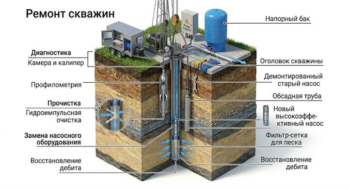 Ремонт скважин в Чите